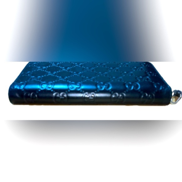 Gucci Guccissima Interlocking Leather Zip Around Wallet, Black - Picture 4 of 12